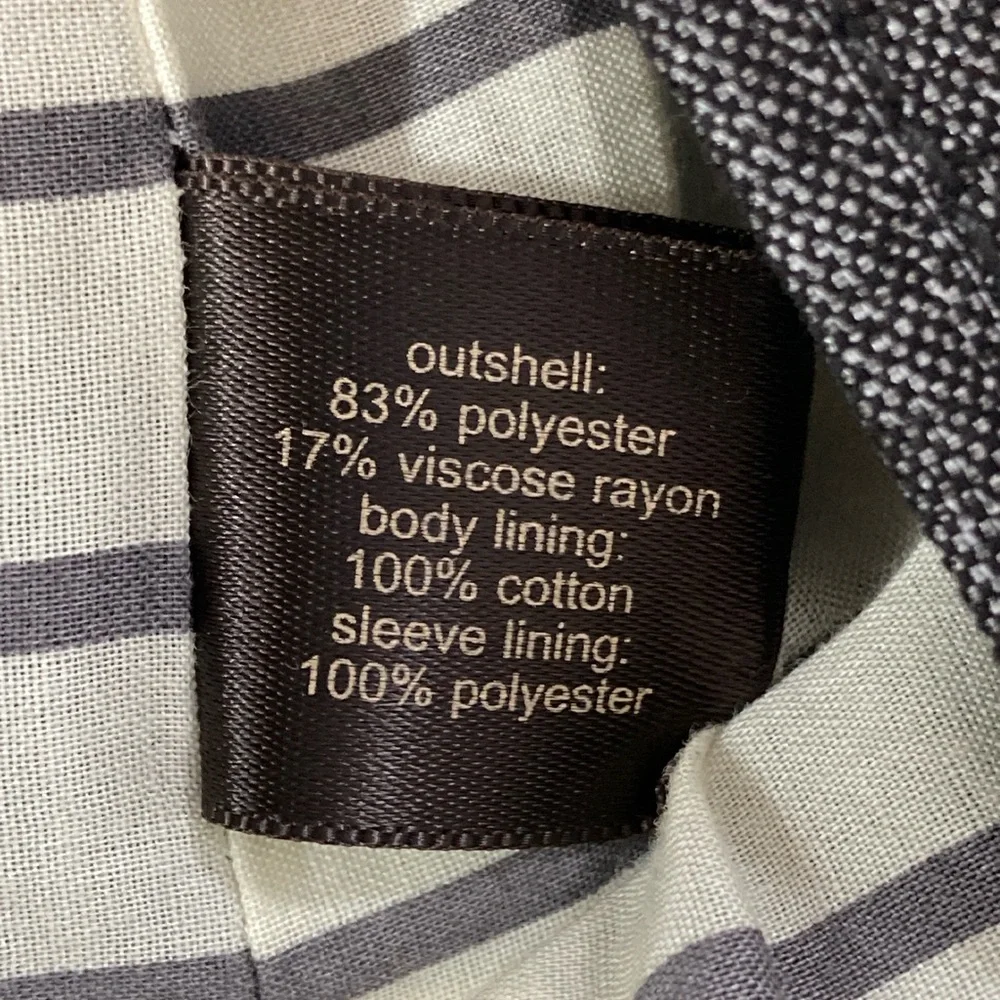 The Limited Gray Single Button Blazer Size M Pinstripe Career Jacket